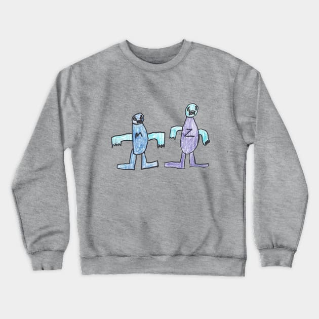 Zero and Mystery Man Crewneck Sweatshirt by Stinkyvader